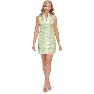 Mud Pie Willow Crochet Dress Citrus Green Large